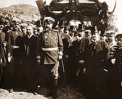 Ferdinand I of Bulgaria at the proclamation of Bulgarian independence, 1908