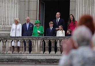 Queen Elizabeth II's final appearance on the balcony during her Platinum Jubilee celebrations in 2022
