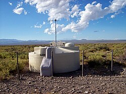 Back view of a surface detector station.