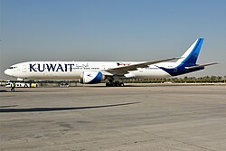 Kuwait Airways Boeing 777-300ER at Kuwait International Airport