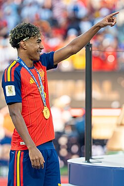Yamal after winning the 2026 World Cup final