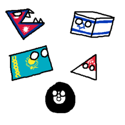 Examples of characters in Polandball comics that do not adhere to the standard "Countryball" conventions