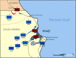 Military operations during Khafji's liberation