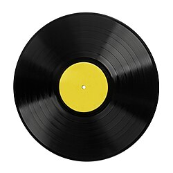 A vinyl record.