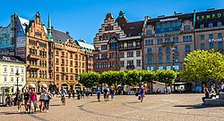 Stortorget, a large plaza in the centre of Malmö