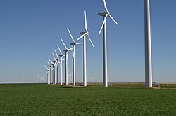 Wind turbines in Texas, United States