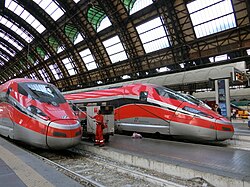 Two Frecciarossa 1000 at Milano Centrale
