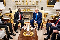Ramaphosa with U.S. President Donald Trump in the White House, 21 May 2025