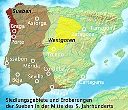 The Suebi Kingdom would eventually be conquered by the Visigoths in the 6th century