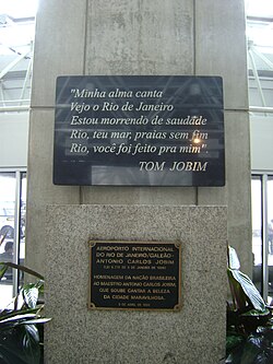 Tribute to Tom Jobim at Rio de Janeiro International Airport