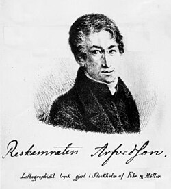 Johan August Arfwedson is credited with the discovery of lithium in 1817.