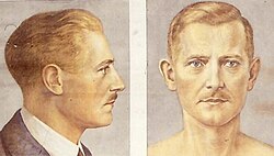 Illustration of the Nordic type from a Nazi wall chart (c. 1935)