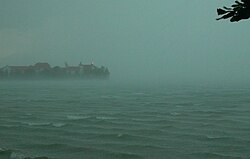 Summer storm – view of the Luitpold Barracks in Lindau
