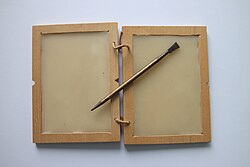 Reconstruction of a wax writing tablet