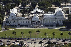 Large portions of the National Palace collapsed