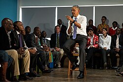 President Barack Obama in Nairobi, July 2015