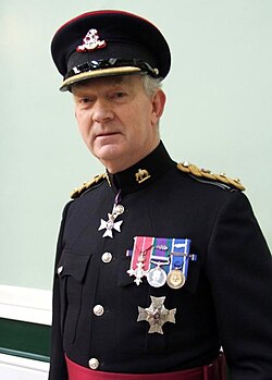 Major General Sir Evelyn Webb-Carter as the last Colonel of the Regiment of the Duke of Wellington's Regiment