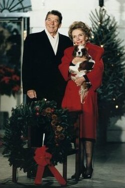 Rex with the Reagans at Christmas