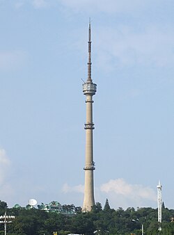 The Pyongyang TV Tower, designed after the Ostankino Tower in Moscow