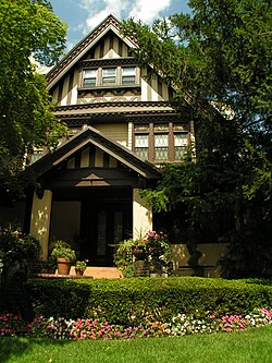 The Saitta House, Dyker Heights, Brooklyn, New York, built in 1899, has half-timber decoration.[57]