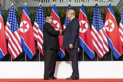 Kim Jong-un (left) and Donald Trump in June 2018