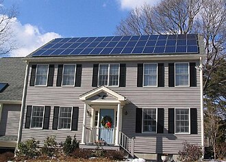 A grid-connected, residential solar rooftop system near Boston, US