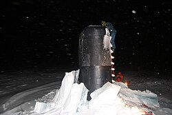 USS Charlotte at the North Pole in 2005