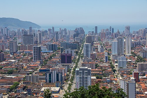 View of Downtown Santos from Serrat Mountain