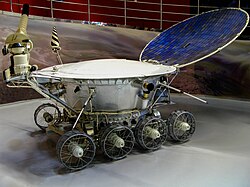 A model of the Soviet Lunokhod automatic Moon rover