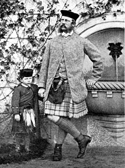 Frederick and his son, Wilhelm, in October 1863 at Balmoral castle