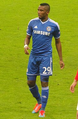 Eto'o playing for Chelsea in 2014