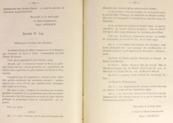 Arrêté No 319 by general Gouraud created the Alawite State, "Délimitant le Territoire des Alaouites" (Delineating the territory of the Alawites), 31 August 1920