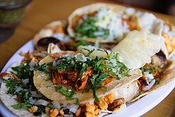 Plate of tacos al pastor