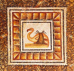 Pink flamingo prepared for cooking (Bardo Museum)