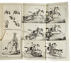 Lithographs from "Reglas con que un Colegial pueda Colear y Lazar", the first roping manual, by Luis G. Inclán (1860)