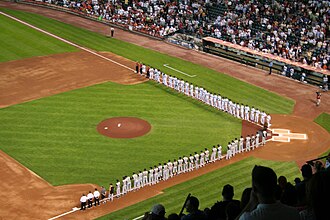 Opening Day introductions at Minute Maid Park on April 2, 2007