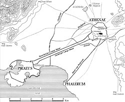 In Ancient Greece, the port of Piraeus was connected to Athens with Long Walls that provided security for transportation of goods.