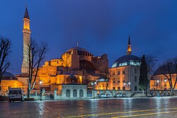 Exterior view of Hagia Sophia