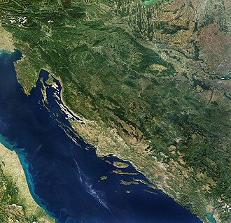 Satellite image of Croatia