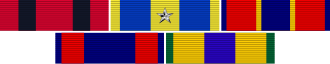 Pershing's ribbons as worn during World War I