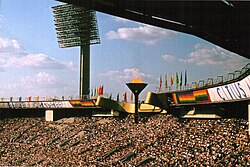 View of the stadium from the final