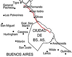 Approximate route
