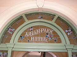 Hotel in Ariah Park, New South Wales, with its name in the fanlight