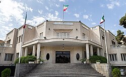 The entrance to the Presidential Administration palace in Pasteur Street, which is the cabinet's meeting place, and the President's office