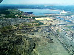 Syncrude's Mildred Lake mine site and plant near Fort McMurray, Alberta