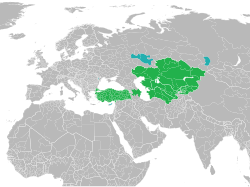 Map of TÜRKSOY members.
