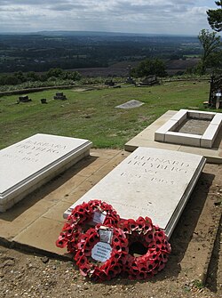 Freyberg's grave in the churchyard of St Martha on the Hill, near Guildford, Surrey