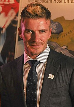 Beckham in Cape Town, South Africa, in 2009