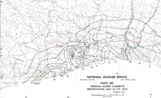 Isohyetal map of precipitation