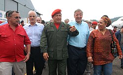 Hugo Chavez, the president of Venezuela, dressed in military uniform in August 2006.